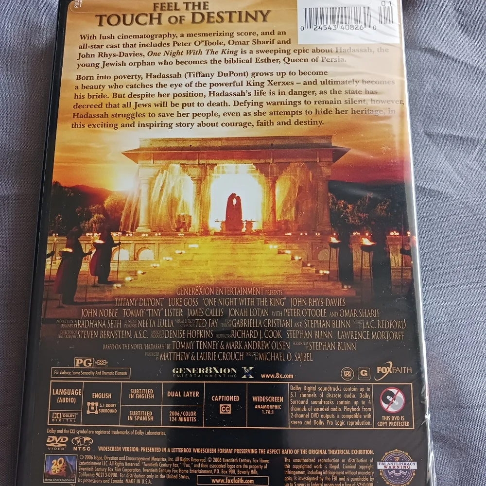 One Night with The King DVD